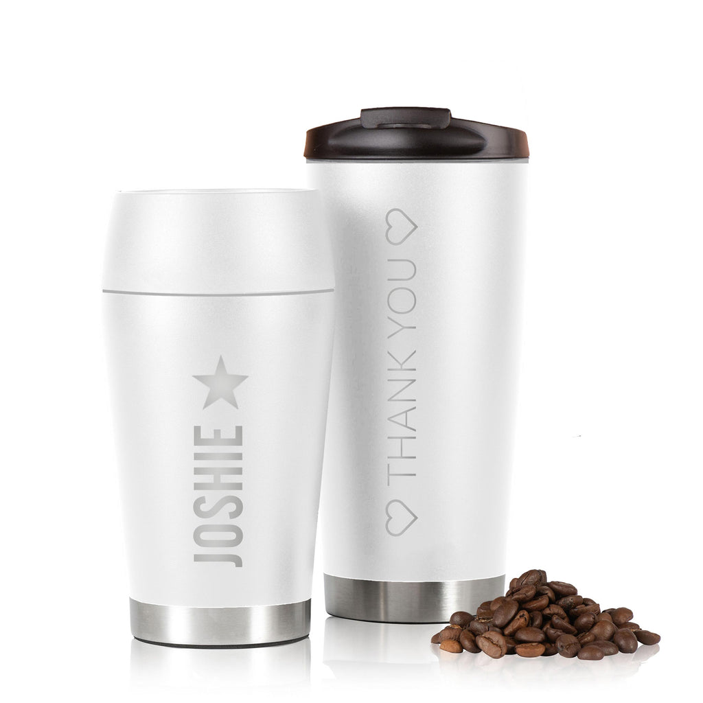 Personalised Coffee Travel Mugs Insulated Cup with Custom UK