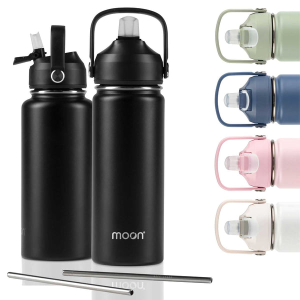 Water Bottle with Straw Lid