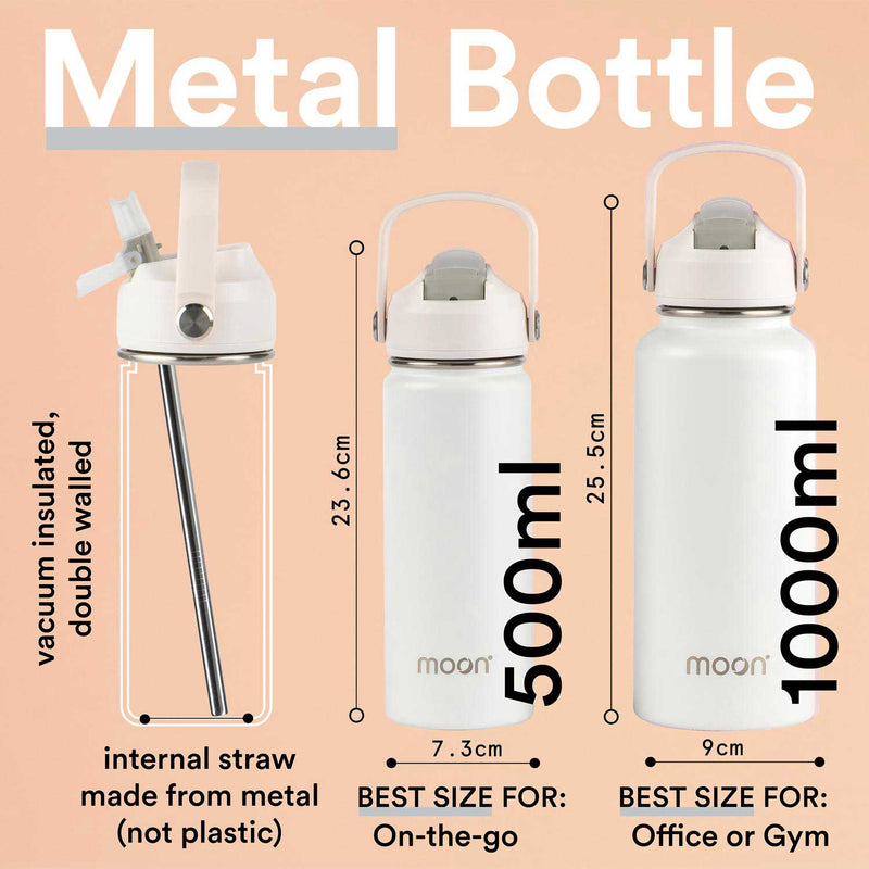 Water Bottle with Straw Lid