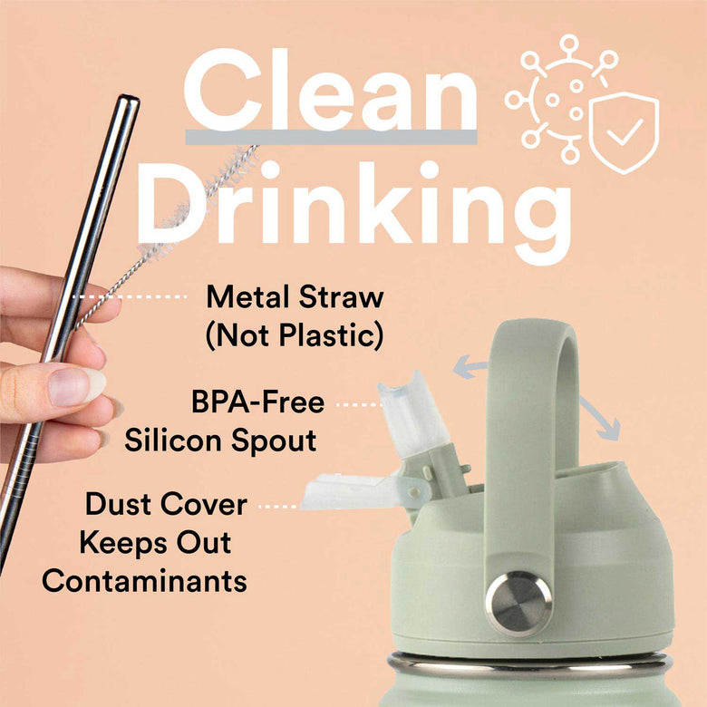 Moon Bottle 1 Litre - Insulated, Stainless Steel Water Bottles