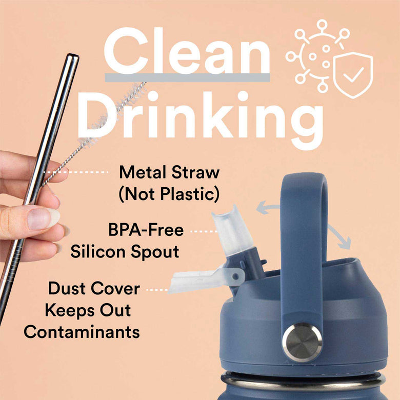 Moon Bottle 1 Litre - Insulated, Stainless Steel Water Bottles