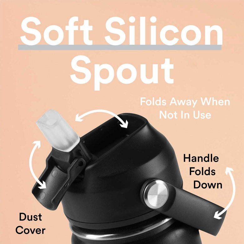 Water Bottle with Straw Lid