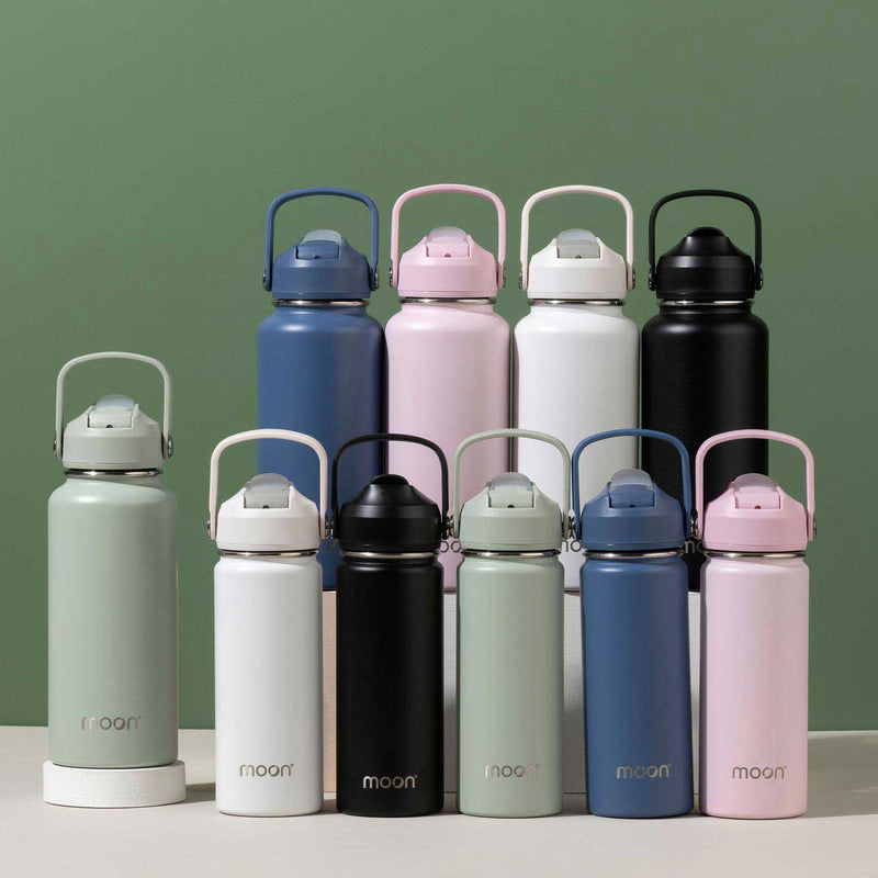 Water Bottle with Straw Lid