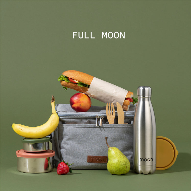 Moon Insulated Lunch Bag with Bottle Holder